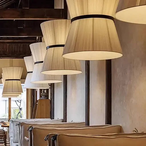 Дизайнерський світильник із полімерним циліндричним абажуром Ø60х72 см Line F MJ240-600 x 720 Білий - фото 6