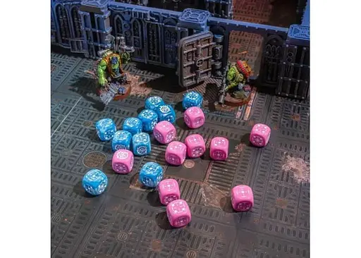 Набір кубиків Crosshairs Compact D6: Blue&Pink (20 шт.) (STCA02) - фото 4
