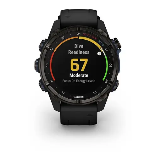Спортивные часы Garmin Descent Mk3i – 43 mm Carbon Gray DLC Titanium w. Black Silicone Band (010-02753-10/11) - фото 7