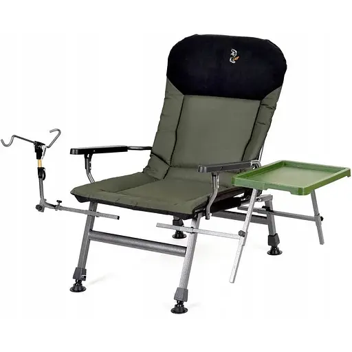 Крісло рибальське M-Elektrostatyk new весна 2021 FK5 ST/P NN розкладне столиком та тримачем вудки - фото 1