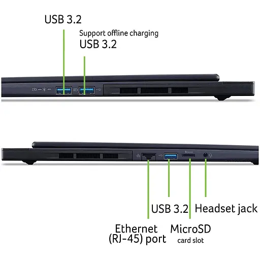 Ноутбук Ігровий Acer Predator Helios Neo 16S AI OLED PHN16S-71-92JM з процесором Intel Core Ultra 9 275HX pana la 5.4GHz, 16'' WQXGA, OLED, 240Hz, 64GB DDR5 RAM, 2TB SSD GDDR7 No OS, Abyssal чорний - фото 10