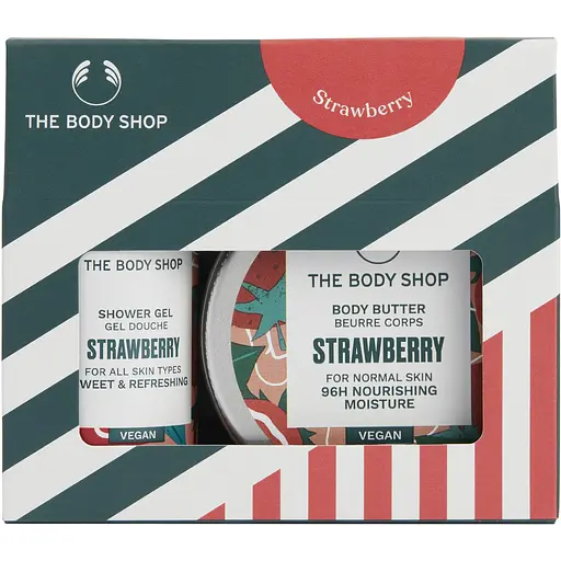 Подарочный дуэт The Body Shop Клубника: Гель для душа 60 мл + Масло для тела 50 мл