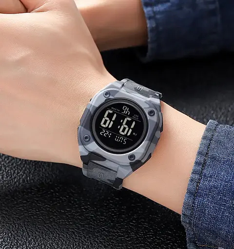 Годинник чоловічий наручний спортивний Skmei 2160 (Сірий камуфляж) - фото 5