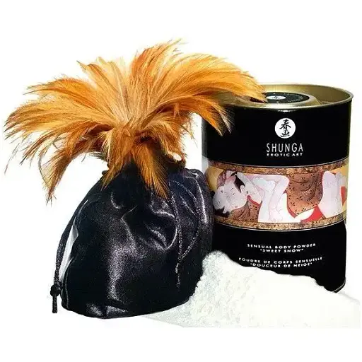 Вкусная пудра для оральных ласк Shunga Sweet Snow Body Powder - Honey of the Nymphs 228 г