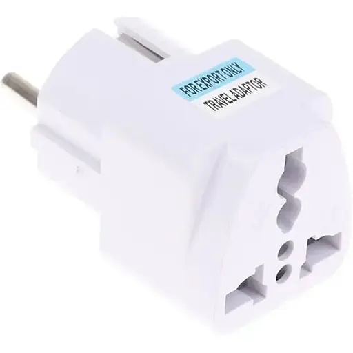 Перехідник адаптер DC англійська вилка на євро розетку