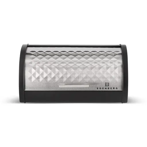 Хлебница Edenberg EB-151 из нержавеющей стали с откидной крышкой 