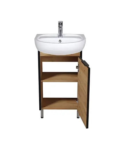 Тумба Мойдодир Dakota Craft 50 з умивальником Solo 50 дуб крафт - фото 3