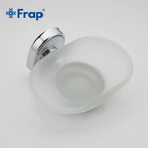 Мыльница стекло с держателем Frap F1902 1/80, Хром - фото 3