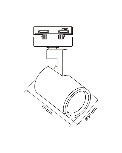 Трековий світильник Goldlux 328762 Lynx GU10 1x10W IP20 чорний - фото 2