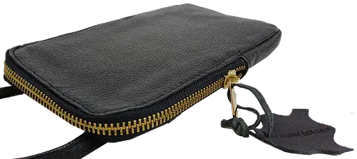 Невелика шкіряна сумка для телефону UP2 Fashion чорна sum0028777 - фото 7