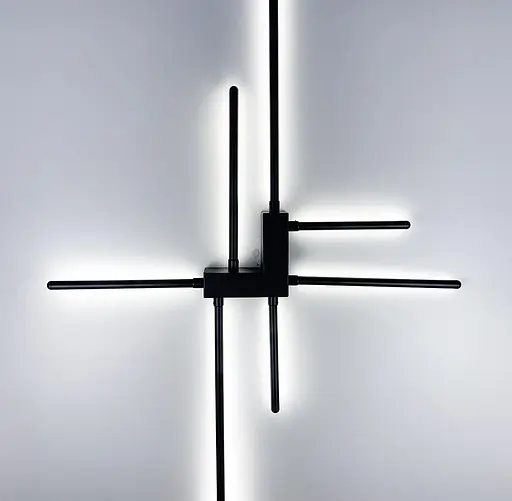 Мінімалістична модель бра на 7 ріжків Line F WJ 7214/7 BK - фото 5