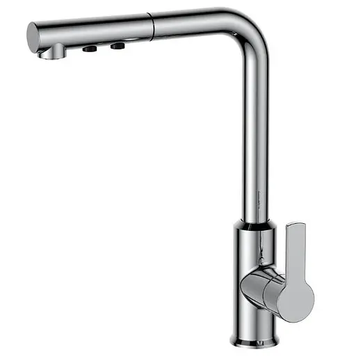 Змішувач для кухні з висувним виливом Volle Bravo M хром 1550.110201 Хром - фото 1