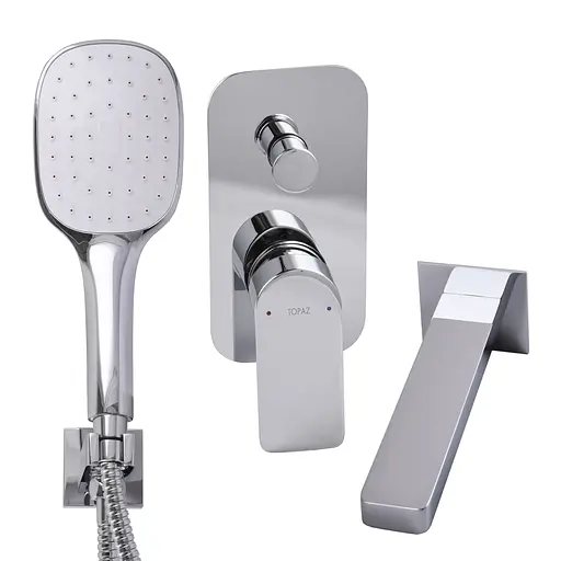 Смеситель для ванны скрытого монтажа Topaz Sardinia TSG 08202-V-H21 Хром - фото 2