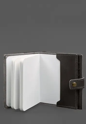 Кожаная обложка-портмоне на паспорт с гербом Украины 25.1 темно-коричневая - фото 4