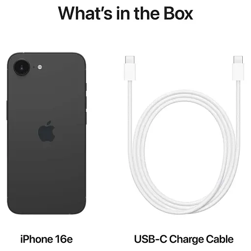 Смартфон Apple iPhone 16e 128GB Black (MD1Q4) - фото 5