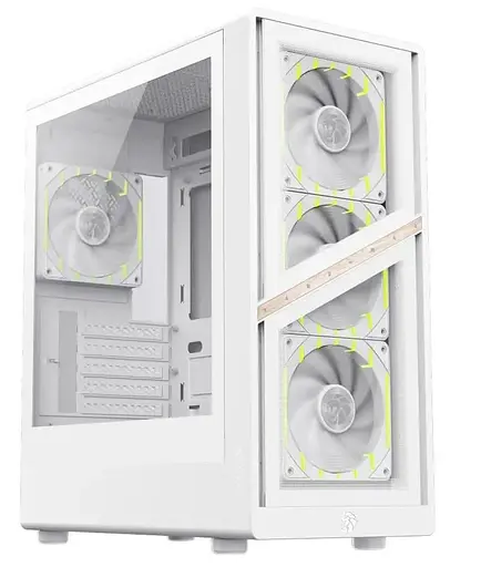 Корпус GameMax Aeris 330 G Tempered Glass без БЖ White (AERIS 330 GW) - фото 1