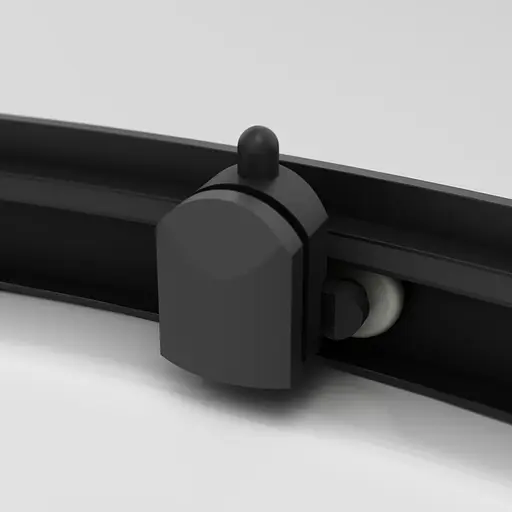 Душевая кабина Am.Pm Gem 1/4 Round 100x100 см без поддона black W90UG-401-100BT, прозрачный, черный - фото 7