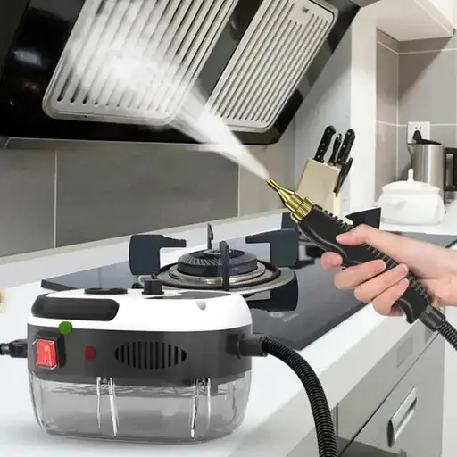 Ручний багатофункціональний пароочисник Steam Cleaner 2500W з набором додаткових насадок 9 в 1 Білий/Чорний - фото 6