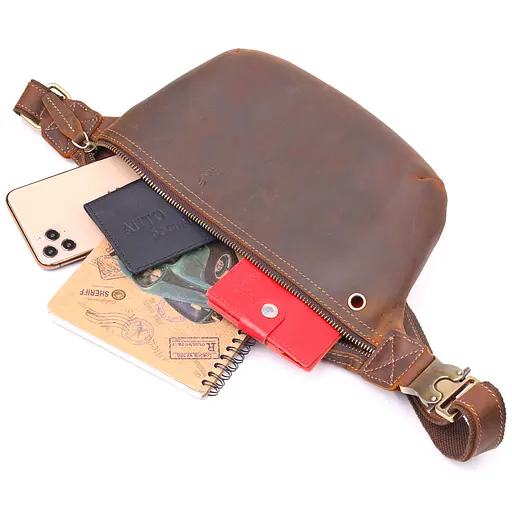 Чоловіча шкіряна сумка Vintage 26х17х3 см sum0022405 - фото 5