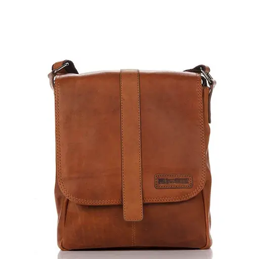Кожаная мужская сумка через плечо Hill&Burry 25х28х8 см sum0025921 - фото 1