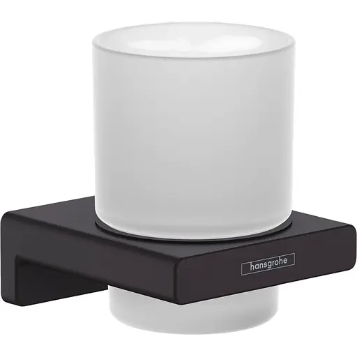 Склянка підвісна Hansgrohe AddStoris Matt Black/скло 41749670 чорний матовий - фото 1