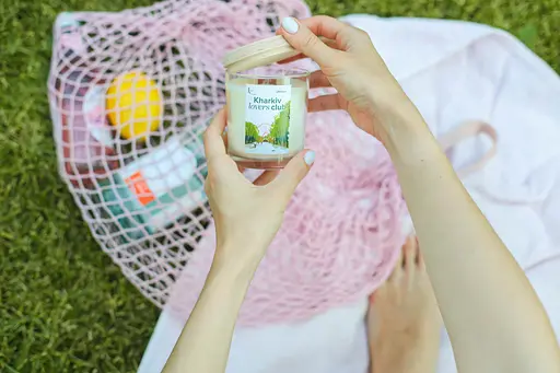 Благодійна свічка Kharkiv lovers club, 250 мл, 30 год Мініатюри (130мл) Соєвий віск 30 годин - фото 7