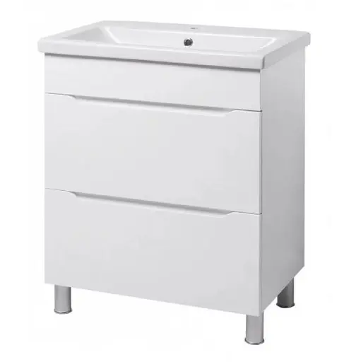 Тумба підлогова ПіК Альба Т8 з раковиною Cersanit Como 60 см Білий 30412 - фото 1