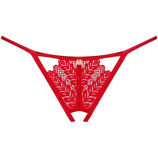 Трусики Obsessive Ingridia crotchless Thong M/L - фото 3