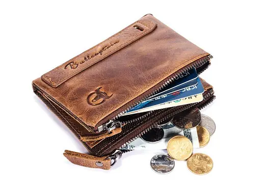 Мужской кожаный кошелек BULL 9.5х12х2 см acs0029270 - фото 6