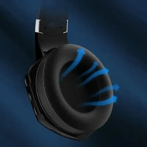 Беспроводные геймерские наушники Kotion Each G2000BT Pro со съемным микрофоном черно-синие - фото 4