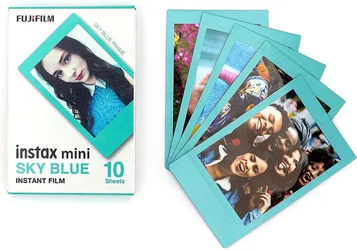 Фотопапір Fujifilm Instax Mini Deco Film Bundle 30шт. 3 картриджа по 10 аркушів Confetti Blue і Mermaid - фото 4