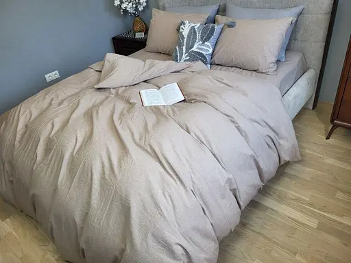 Комплект постельного белья Washed Cotton из вареного хлопка нежно-розовый Anise - фото 1