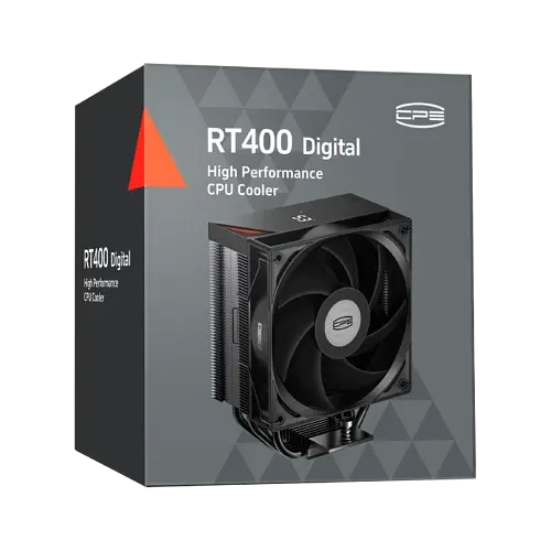 Кулер для процессора PcCooler RT400 Digital, Black, алюминий/медь, 1x120 мм, Intel 1851/1700/1200/115x, AMD AM5/AM4, цифровой LED экран, высота 152 мм, до 235 Вт (RT400-BKNWL - фото 6