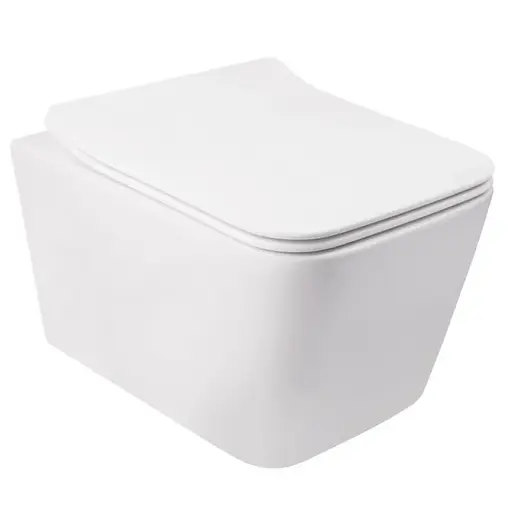 Унитаз подвесной Mixxus Quadro-0304-R 520x360x365 мм, Rimless MI6707, Белый - фото 1