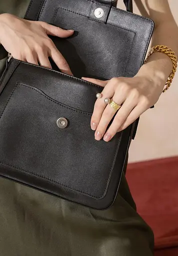 Жіноча шкіряна сумка Jessie чорна - фото 4