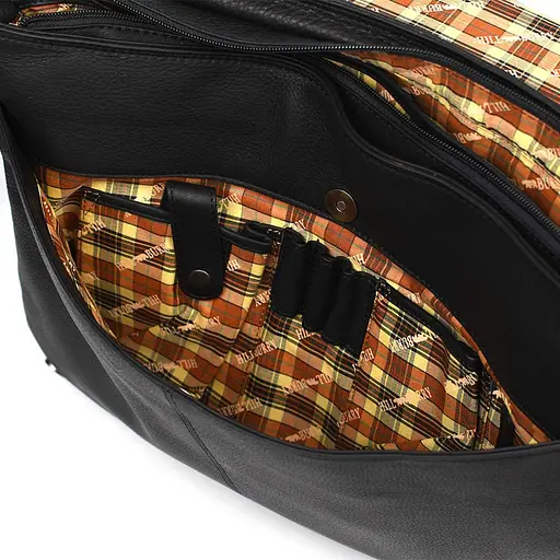 Кожаная мужская сумка через плечо Hill&Burry 40х30х16 см sum0025788 - фото 7