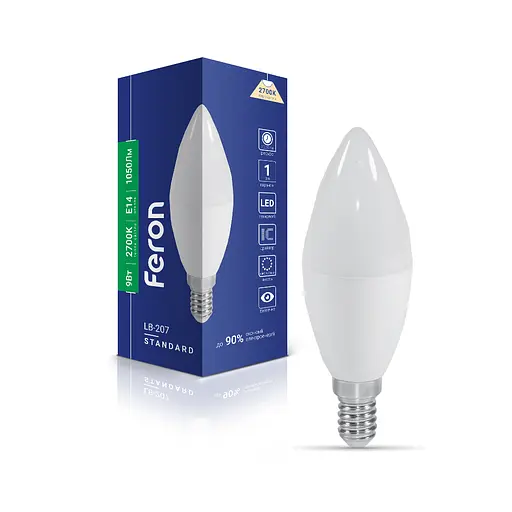 Світлодіодна лампа Feron LB-207 9 Вт E14 2700K - фото 1