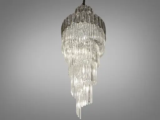 Модна кришталева люстра в сучасному стилі під 27 лампи, хром - фото 2