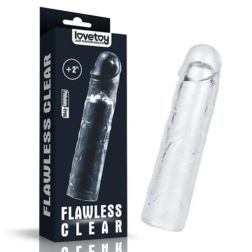 Насадка на пенис Lovetoy Flawless Clear Penis Sleeve Add 2 19 см прозрачный - фото 2