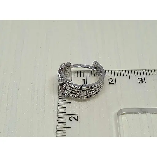 Срібні сережки Premium з фіанітами. 2370Р - фото 5