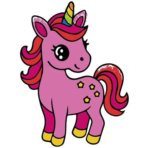 Детская раскраска Art Craft Конек однорожка с пальчиковыми красками 25х25 см (15633-AC) - фото 1