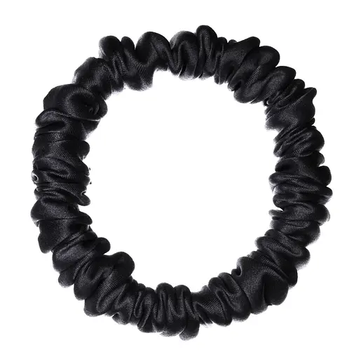 Шовкова резинка для волосся Чумацький Шлях підвищеної еластичності та міцності Розмір S в Подарунковій упаковці Чорна (1207-02)