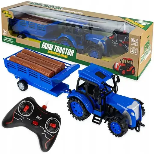 Трактор на радіокеруванні з причепом акумулятор 48 см - фото 1