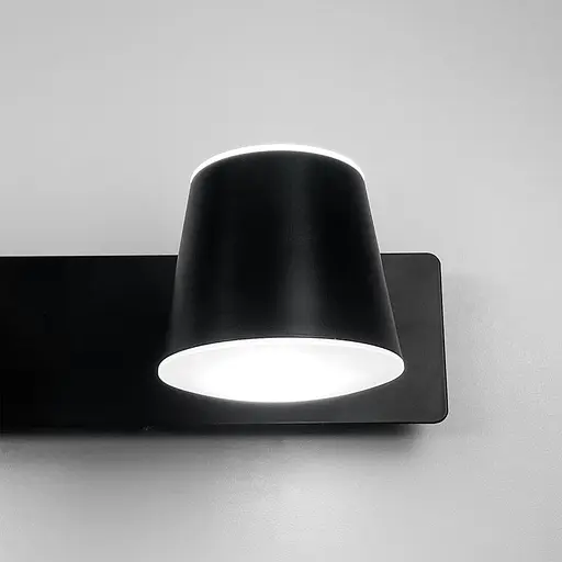 Черное LED бра с двумя регулирующими точками света 32х14 см Line F Арт. 8358/2 BK - фото 6