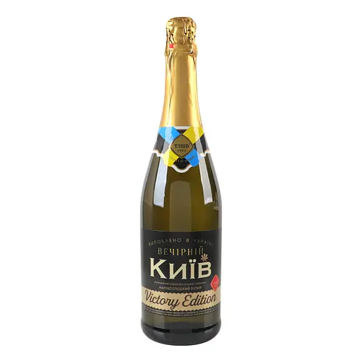 Напиток винный ТЗШВ Вечерний Киев полусладкий белый газированный 6-6.9% 0.75 л