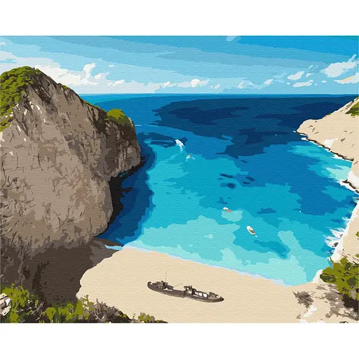 Картина за номерами Блакитна лагуна Brushme 40x50 см кольорова 000221085