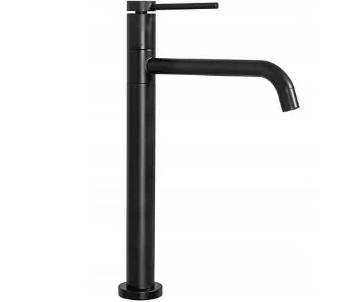 Смеситель для умывальника Rea Lugano slim высокий черный REA-B5001 Черный - фото 1
