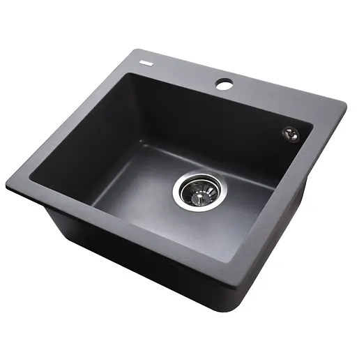 Гранітна мийка Globus Lux Aosta сiрий металiк 490x455мм-А0003 000023575, Сірий - фото 4