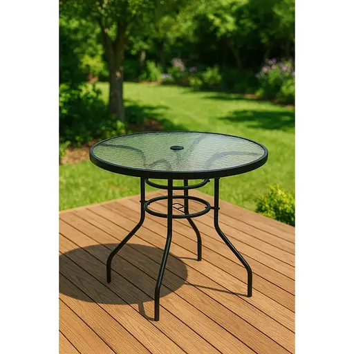 Садовий стіл Costway Acapulco з місцем для парасолі - фото 2