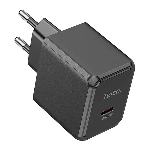 Адаптер сетевой HOCO Ocean single port charger CS13A 1 type-C 20 W черный - фото 1
